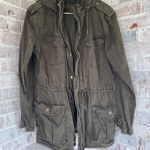 Talula Olive Green Hooded Jacket